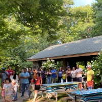 Group of GVSU Alumni at John Ball Zoo Global Laker Alumni Picnic